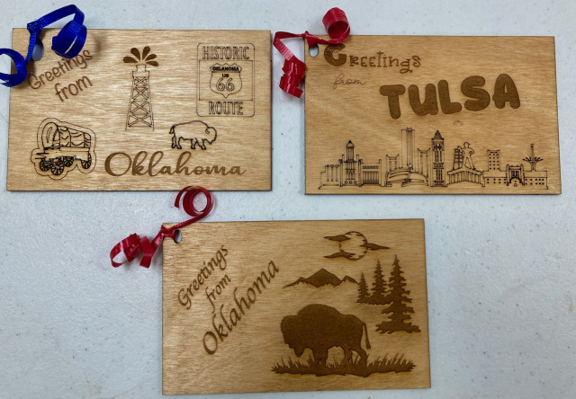 Engraved Wooden Postcard/Gift Card 
